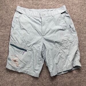 Patagonia Guidewater Shorts Mens Medium Blue Wind River Canyon Fly Fishing 82127